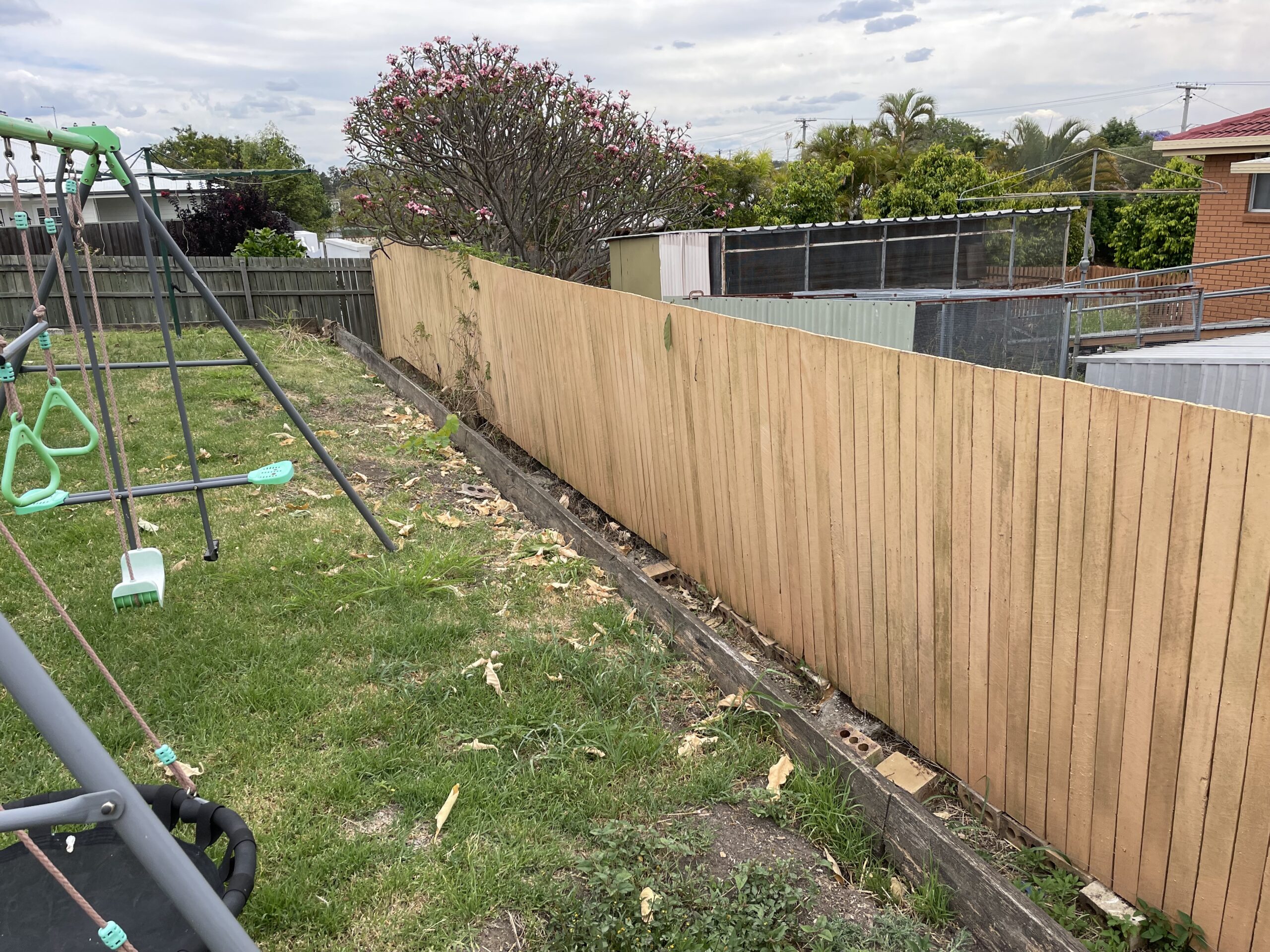 Large retaining wall